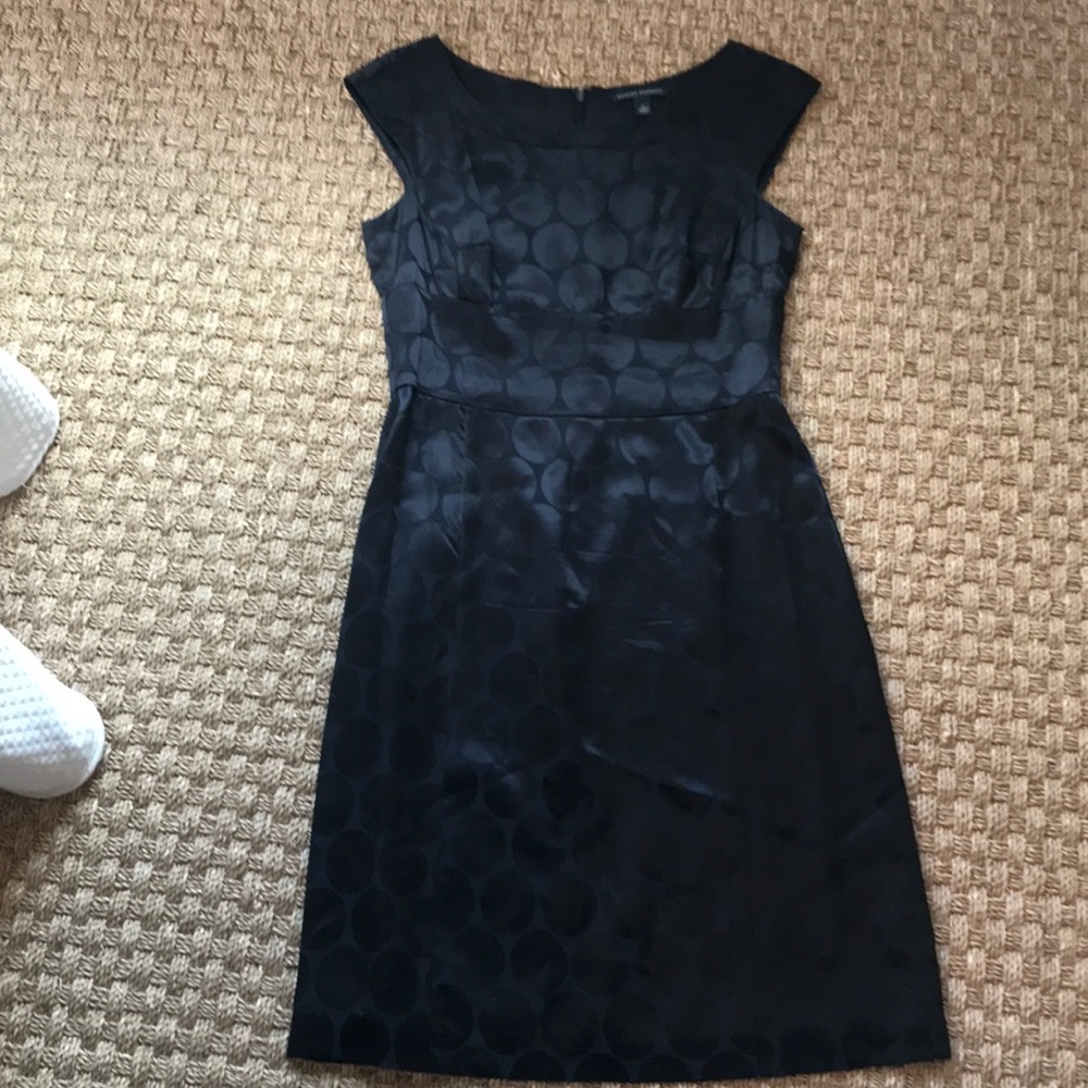 Navy with Black Polka Dot Dress